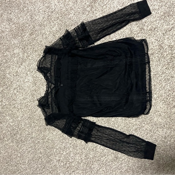 Express Tops - Express Black Sheer Blouse